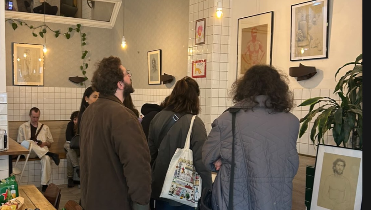 Visitors at the opening